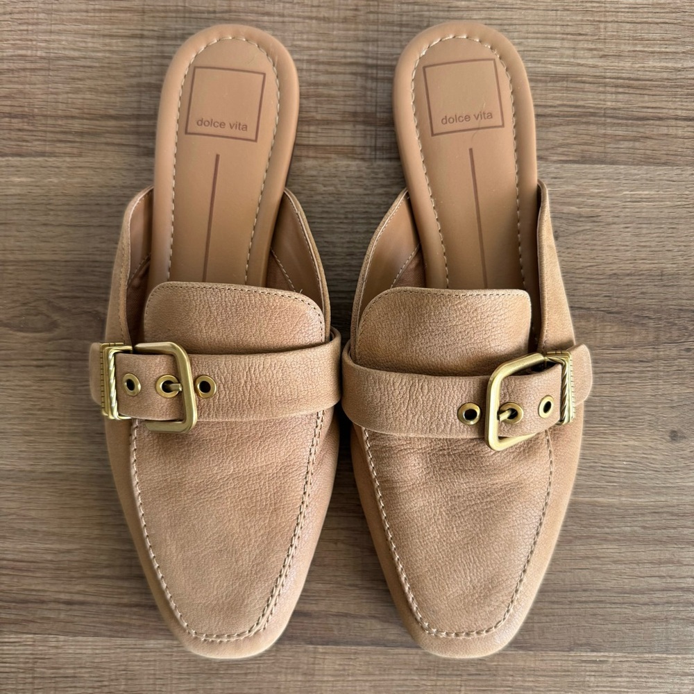Dolce Vita - Women’s Santel Loafer Mules in Brown/Tan Leather size 8.5 - Picture 3 of 8